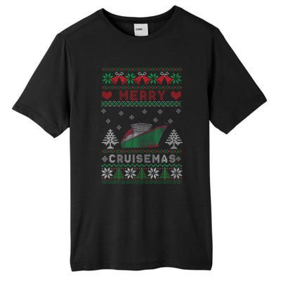 Merry Cruisemas Funny Christmas Family Cruise Matching Tall Fusion ChromaSoft Performance T-Shirt