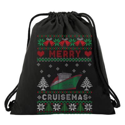 Merry Cruisemas Funny Christmas Family Cruise Matching Drawstring Bag