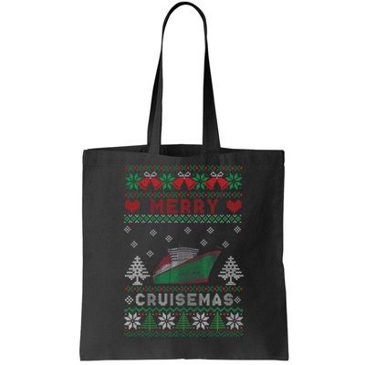 Merry Cruisemas Funny Christmas Family Cruise Matching Tote Bag