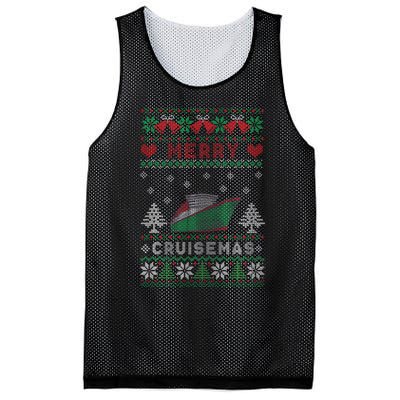 Merry Cruisemas Funny Christmas Family Cruise Matching Mesh Reversible Basketball Jersey Tank