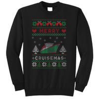 Merry Cruisemas Funny Christmas Family Cruise Matching Tall Sweatshirt