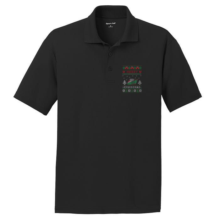 Merry Cruisemas Funny Christmas Family Cruise Matching PosiCharge RacerMesh Polo