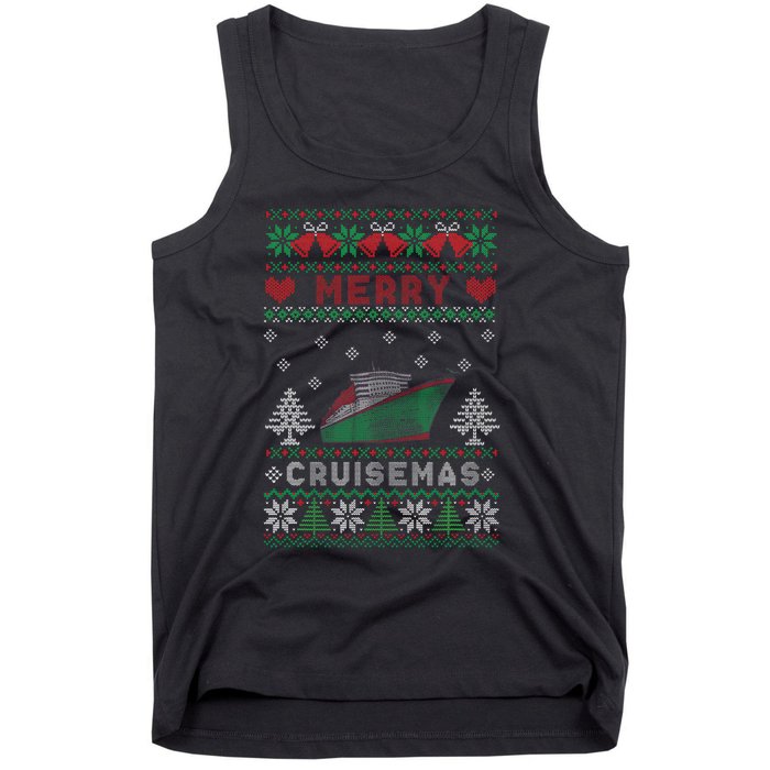 Merry Cruisemas Funny Christmas Family Cruise Matching Tank Top