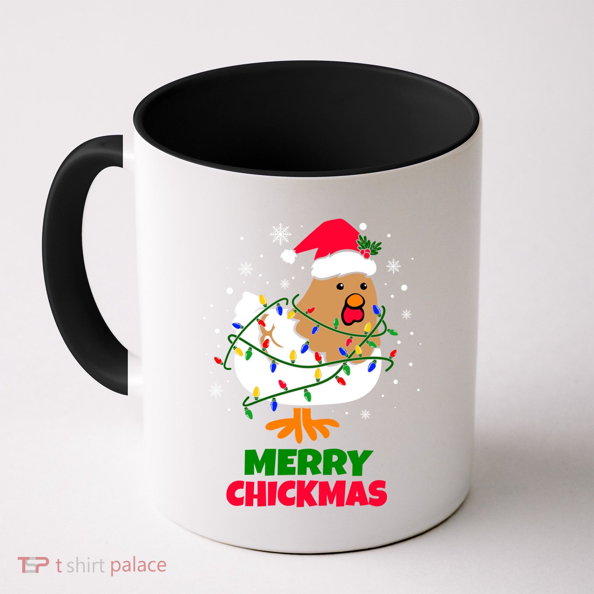 Merry Chickmas Funny Santa Hat Xmas Christmas Chicken Meaningful Gift Mug