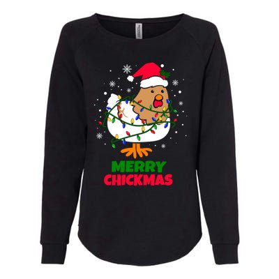 Merry Chickmas Funny Santa Hat Xmas Christmas Chicken Meaningful Gift Womens California Wash Sweatshirt