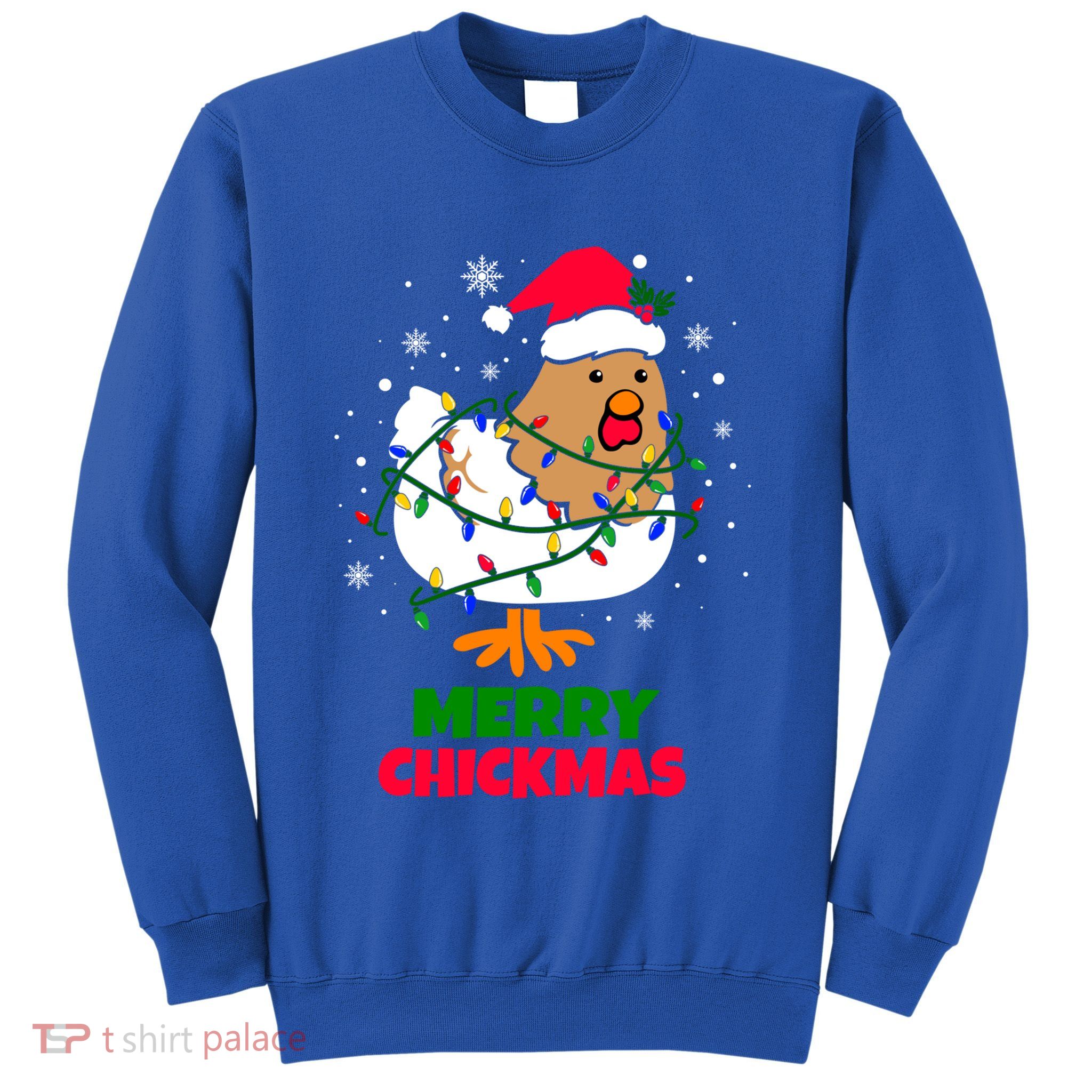 Merry Chickmas Funny Santa Hat Xmas Christmas Chicken Meaningful Gift Sweatshirt