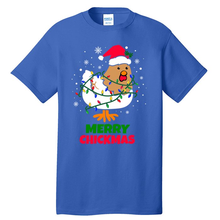 Merry Chickmas Funny Santa Hat Xmas Christmas Chicken Meaningful Gift Tall T-Shirt