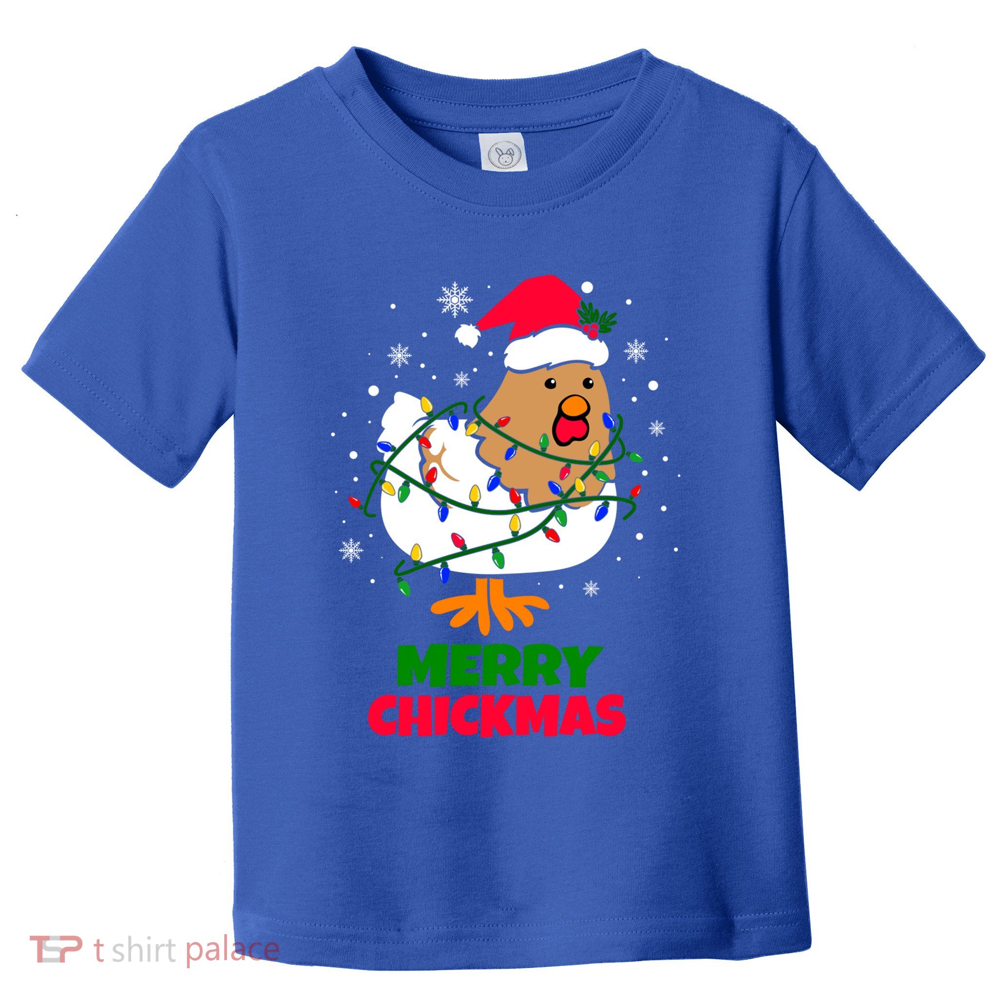 Merry Chickmas Funny Santa Hat Xmas Christmas Chicken Meaningful Gift Toddler T-Shirt