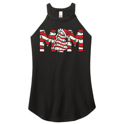 Mom Christmas Family Tree Cake Matching Holiday Women's Perfect Tri Rocker Tank