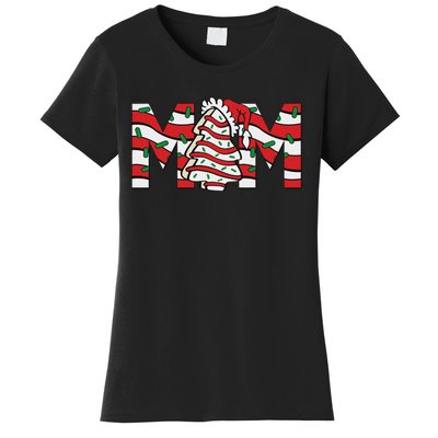 Mom Christmas Family Tree Cake Matching Holiday Women's T-Shirt