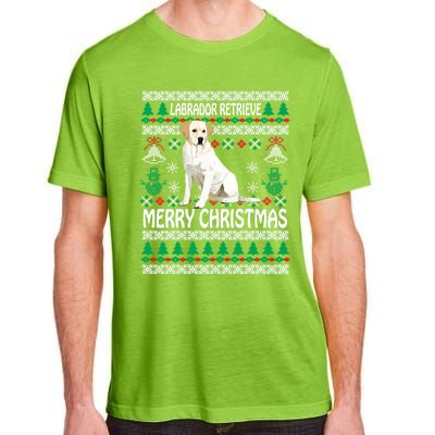 Merry Christmas Funny Labrador Retriever Ugly Xmas Pajama Gift Adult ChromaSoft Performance T-Shirt