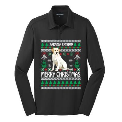 Merry Christmas Funny Labrador Retriever Ugly Xmas Pajama Gift Silk Touch Performance Long Sleeve Polo