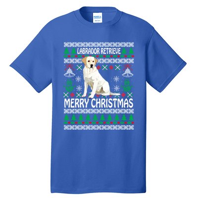 Merry Christmas Funny Labrador Retriever Ugly Xmas Pajama Gift Tall T-Shirt