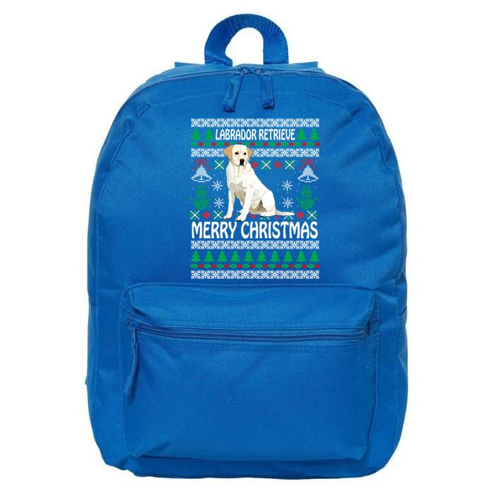 Merry Christmas Funny Labrador Retriever Ugly Xmas Pajama Gift 16 in Basic Backpack