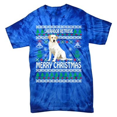 Merry Christmas Funny Labrador Retriever Ugly Xmas Pajama Gift Tie-Dye T-Shirt