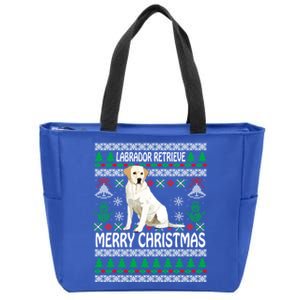 Merry Christmas Funny Labrador Retriever Ugly Xmas Pajama Gift Zip Tote Bag