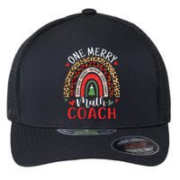 Math Coach Funny Rainbow Christmas Math Teacher Flexfit Unipanel Trucker Cap