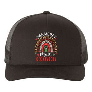 Math Coach Funny Rainbow Christmas Math Teacher Yupoong Adult 5-Panel Trucker Hat