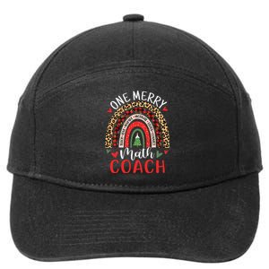 Math Coach Funny Rainbow Christmas Math Teacher 7-Panel Snapback Hat