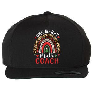 Math Coach Funny Rainbow Christmas Math Teacher Wool Snapback Cap