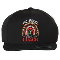 Math Coach Funny Rainbow Christmas Math Teacher Wool Snapback Cap