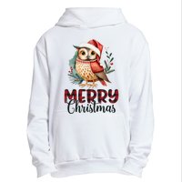 Merry Christmas Festive Cute Owl Holiday Urban Pullover Hoodie