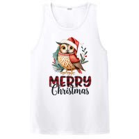 Merry Christmas Festive Cute Owl Holiday PosiCharge Competitor Tank