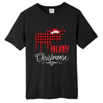 Merry Christmoose Family Christmas Pajamas Moose Funny Gift Tall Fusion ChromaSoft Performance T-Shirt