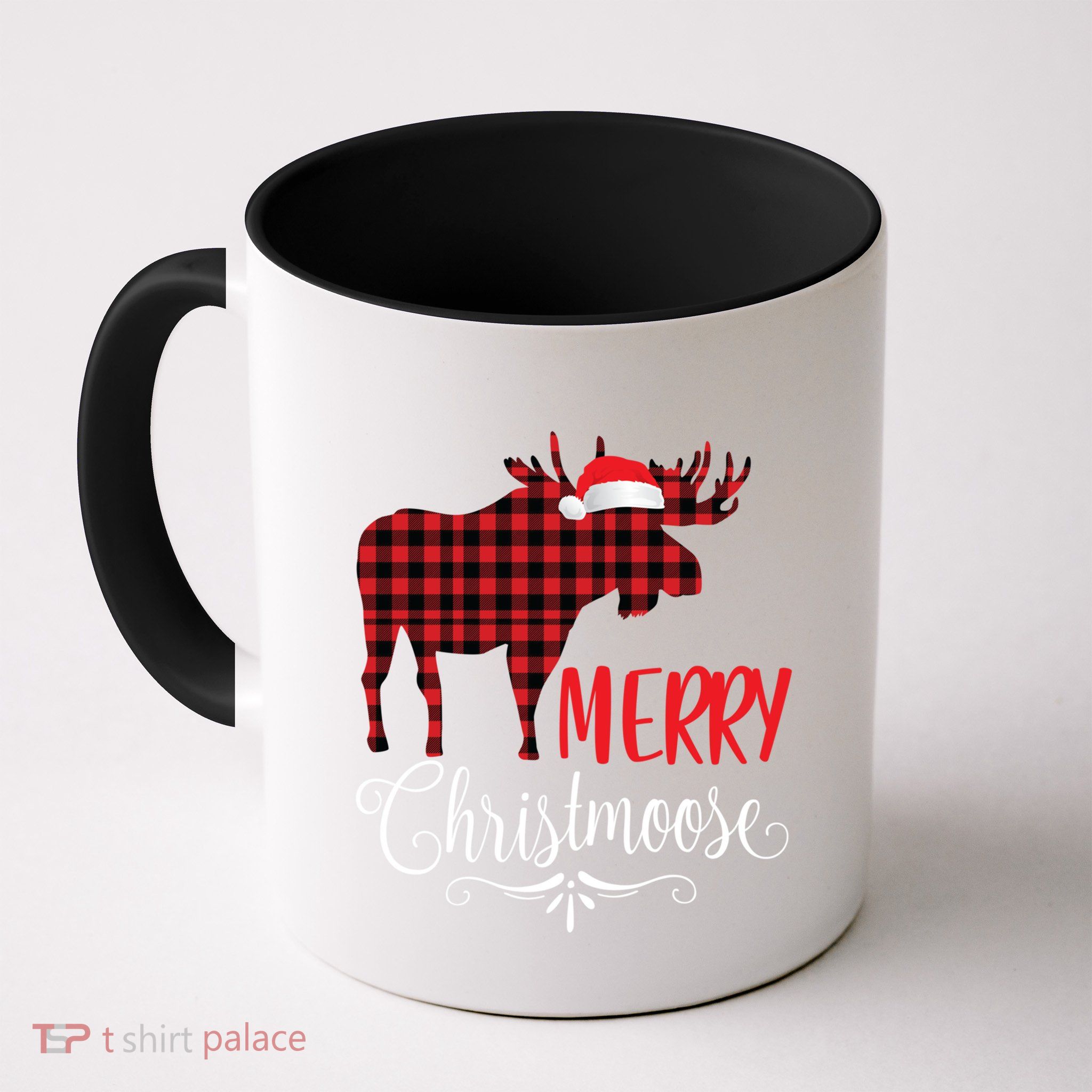 Merry Christmoose Family Christmas Pajamas Moose Funny Gift Mug