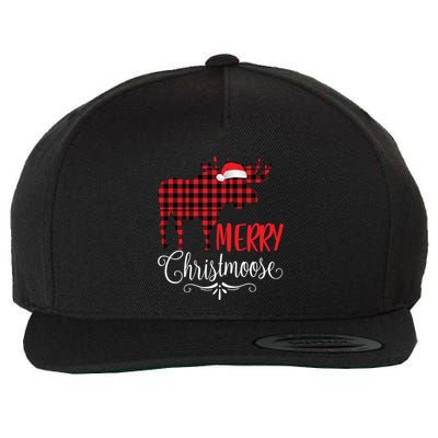 Merry Christmoose Family Christmas Pajamas Moose Funny Gift Wool Snapback Cap