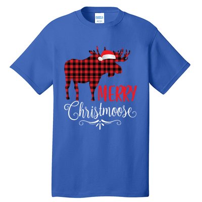 Merry Christmoose Family Christmas Pajamas Moose Funny Gift Tall T-Shirt