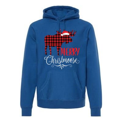 Merry Christmoose Family Christmas Pajamas Moose Funny Gift Premium Hoodie