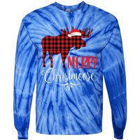 Merry Christmoose Family Christmas Pajamas Moose Funny Gift Tie-Dye Long Sleeve Shirt