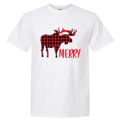 Merry Christmoose Family Christmas Pajamas Moose Funny Gift Garment-Dyed Heavyweight T-Shirt