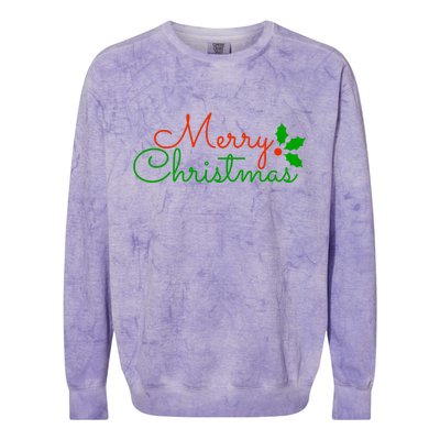 Merry Christmas Festive Logo Colorblast Crewneck Sweatshirt