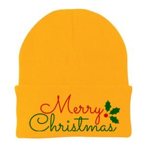 Merry Christmas Festive Logo Knit Cap Winter Beanie