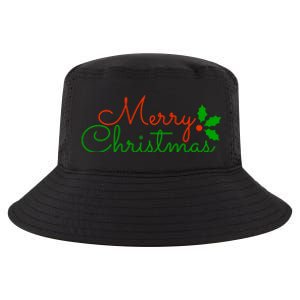 Merry Christmas Festive Logo Cool Comfort Performance Bucket Hat