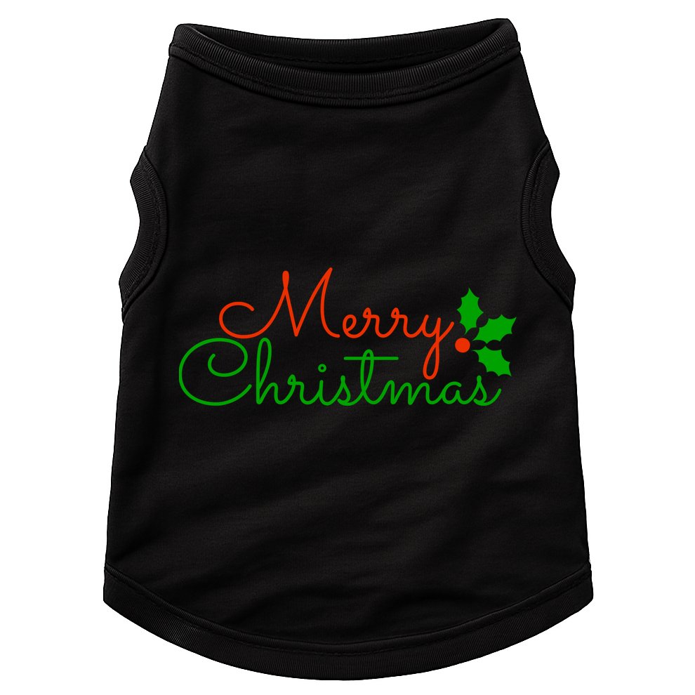 Merry Christmas Festive Logo Doggie Tank