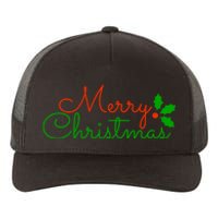 Merry Christmas Festive Logo Yupoong Adult 5-Panel Trucker Hat