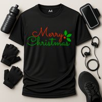 Merry Christmas Festive Logo Performance Shirt