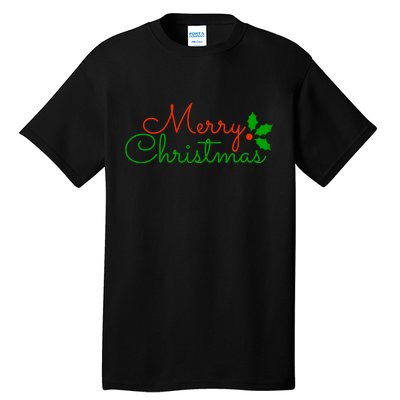 Merry Christmas Festive Logo Tall T-Shirt