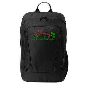 Merry Christmas Festive Logo City Backpack