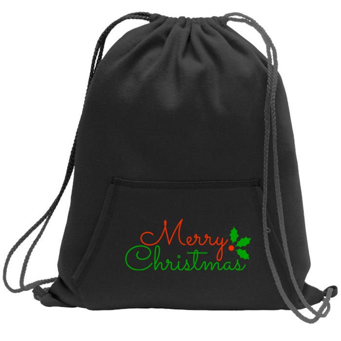 Merry Christmas Festive Logo Sweatshirt Cinch Pack Bag