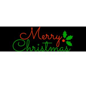 Merry Christmas Festive Logo Bumper Sticker