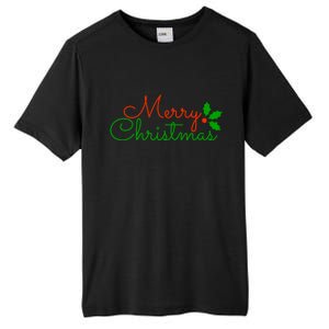 Merry Christmas Festive Logo Tall Fusion ChromaSoft Performance T-Shirt