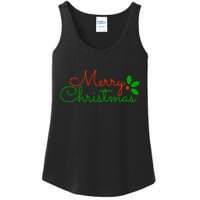 Merry Christmas Festive Logo Ladies Essential Tank