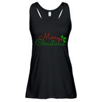 Merry Christmas Festive Logo Ladies Essential Flowy Tank