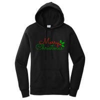 Merry Christmas Festive Logo Women's Pullover Hoodie