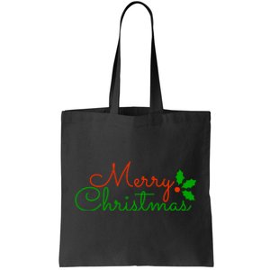 Merry Christmas Festive Logo Tote Bag