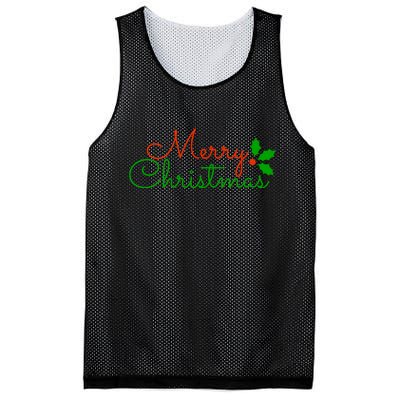 Merry Christmas Festive Logo Mesh Reversible Basketball Jersey Tank